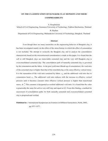 Más sobre Clasificación de los Depósitos de Arcilla de Bangkok y su Compresibilidad.