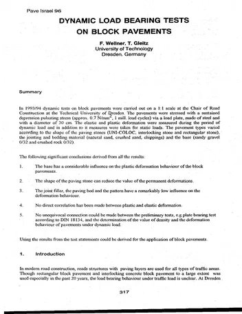 Más sobre Pruebas de Carga Dinámica en Pavimentos de Bloques